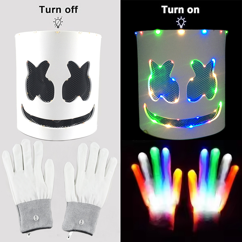 Led Gloves Music - Masque et gants lumineux Led DJ