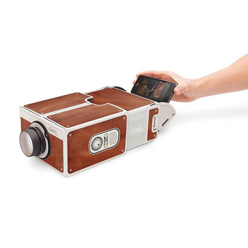 Mini Projector Portable - Projecteur 3D en Carton pour Smartphone,