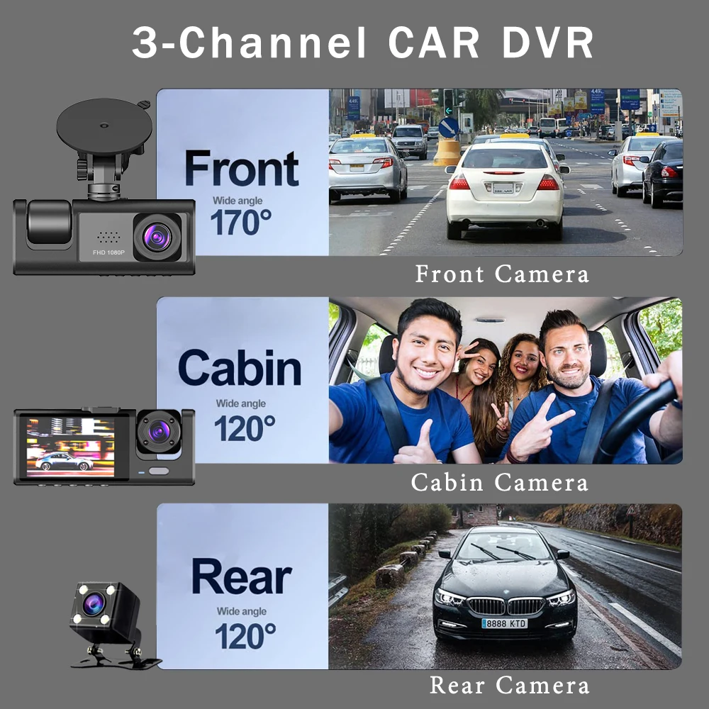 Caméra de tableau de bord DVR  - Panoramic Dash Cam 360 avis et prix