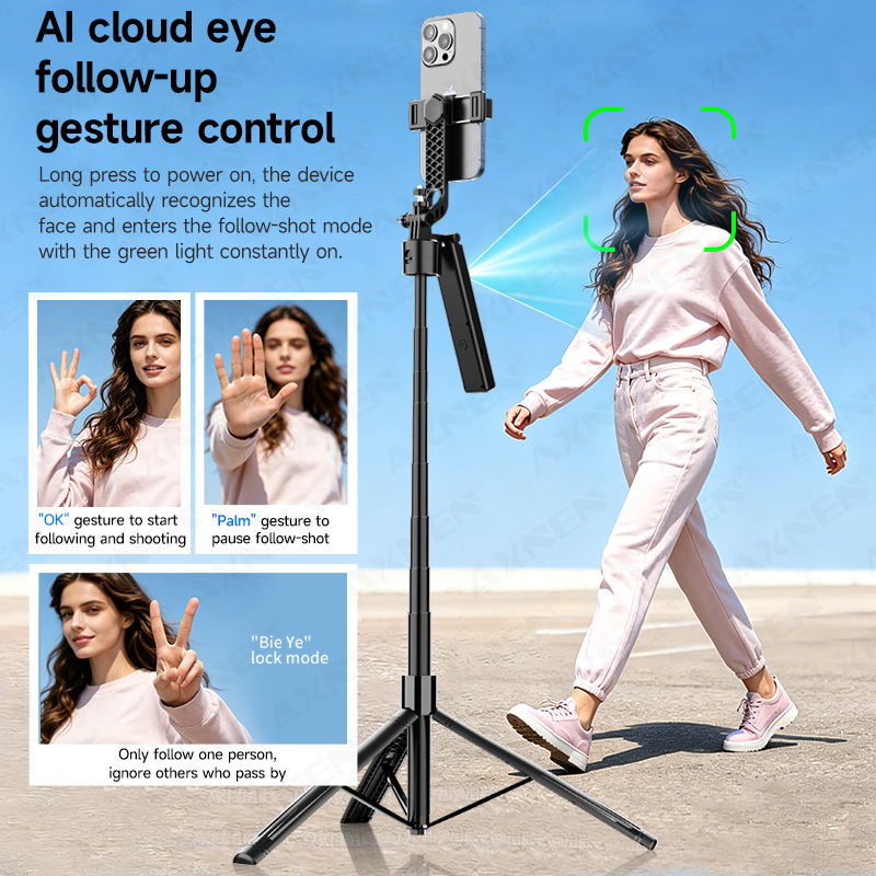 Perche à selfie avec suivi IA, - Auto Tracking Tripod avis et prix