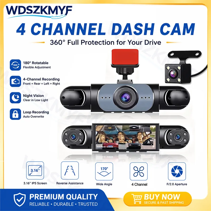 360 °   Caméra de tableau de b - Panoramic Dash Cam 360 avis et prix