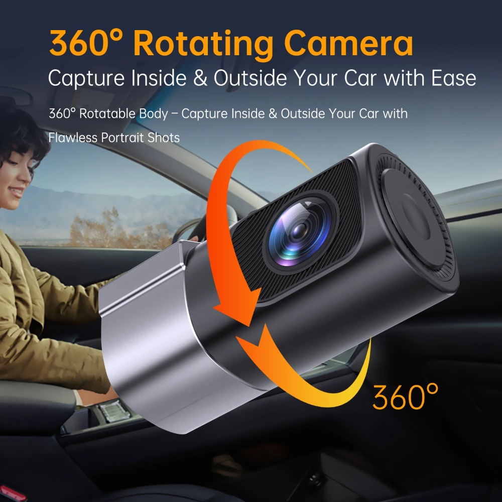 Caméra de tableau de bord mini - Panoramic Dash Cam 360 avis et prix