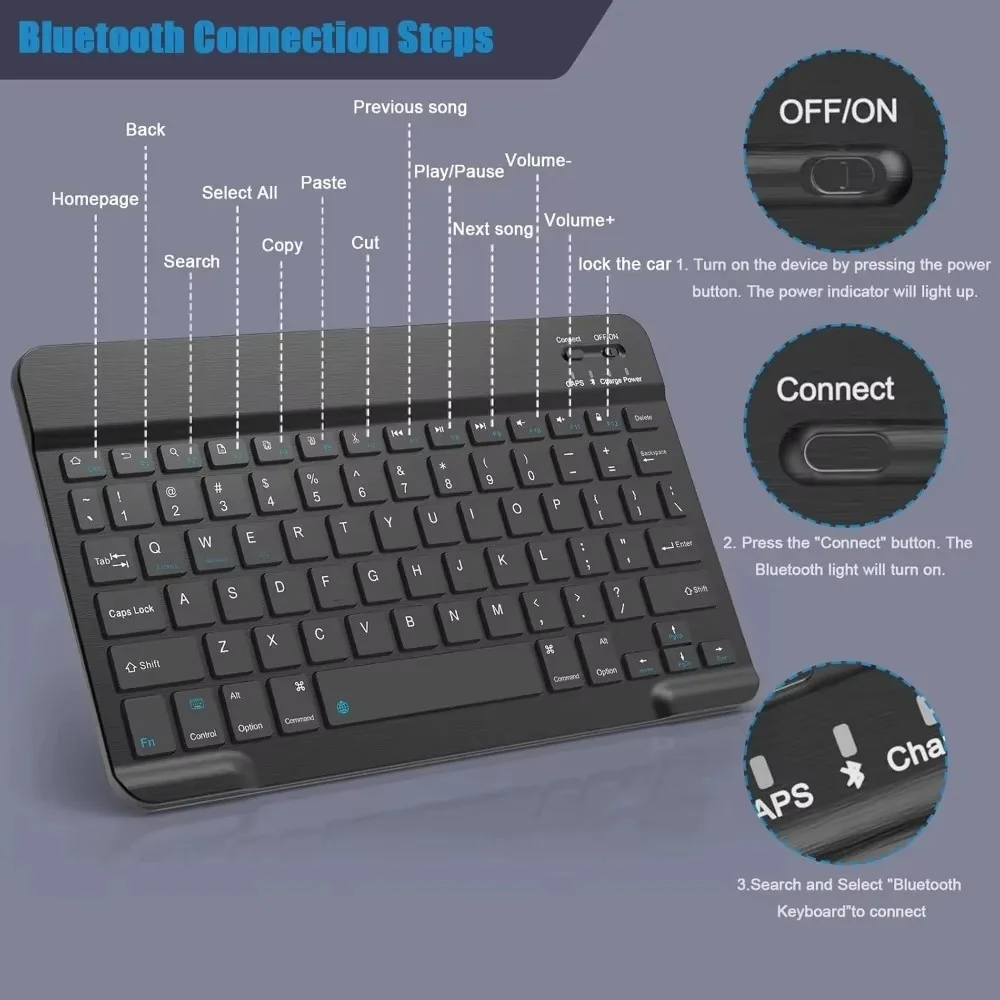 Clavier Bluetooth pour iPad 10 - Wireless Keyboard Mini avis et prix