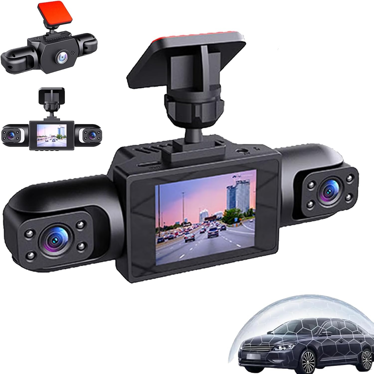 Caméra de tableau de bord pano - Panoramic Dash Cam 360 avis et prix