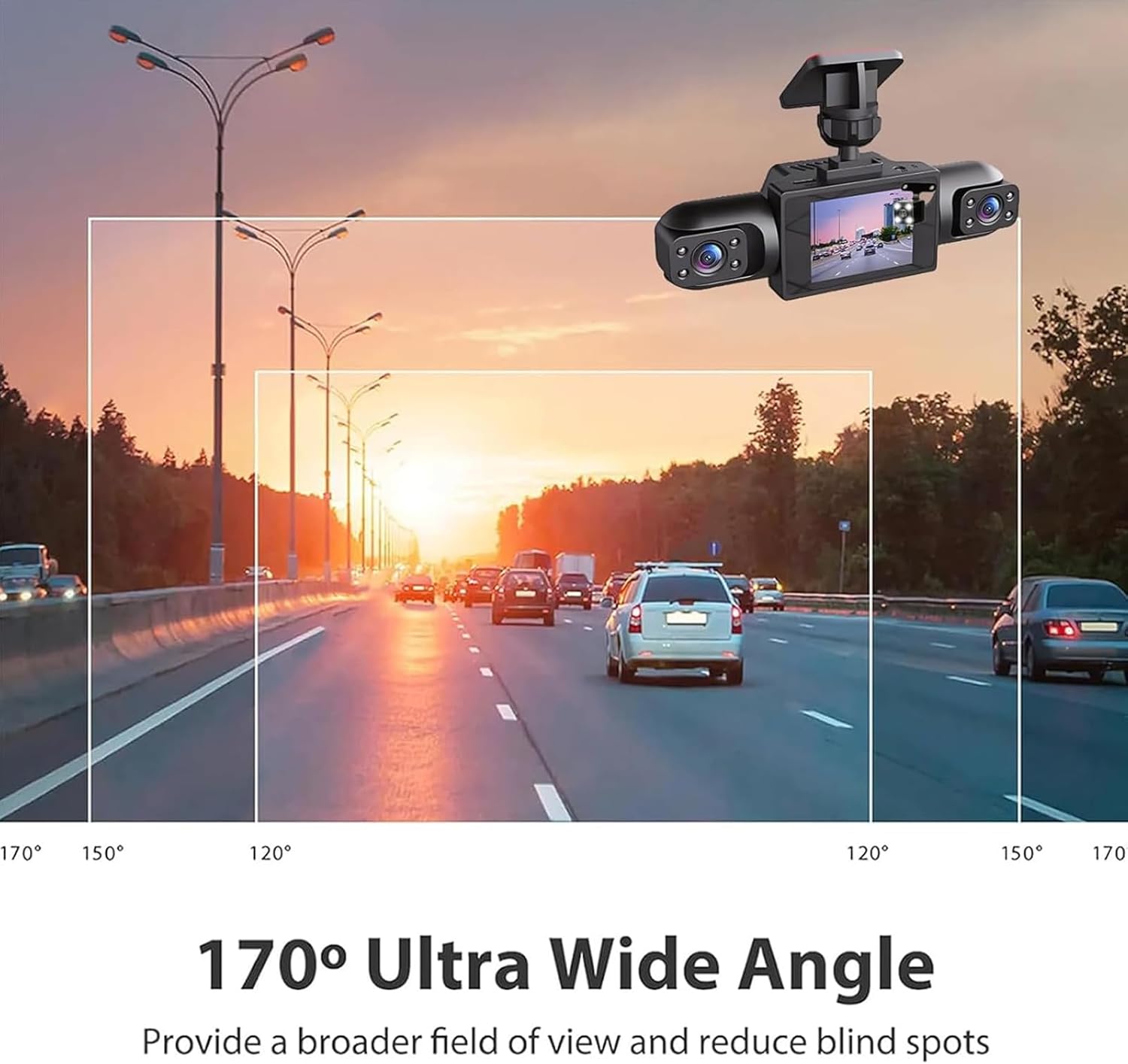 Caméra de tableau de bord pano - Panoramic Dash Cam 360 avis et prix