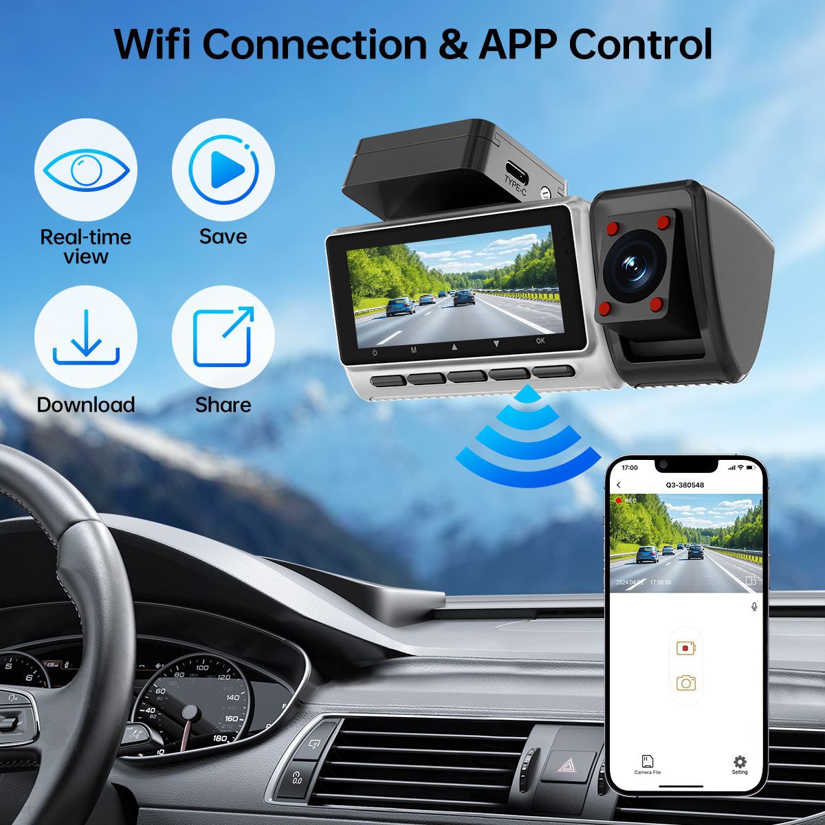 Nouvelle caméra embarquée tran - Panoramic Dash Cam 360 avis et prix