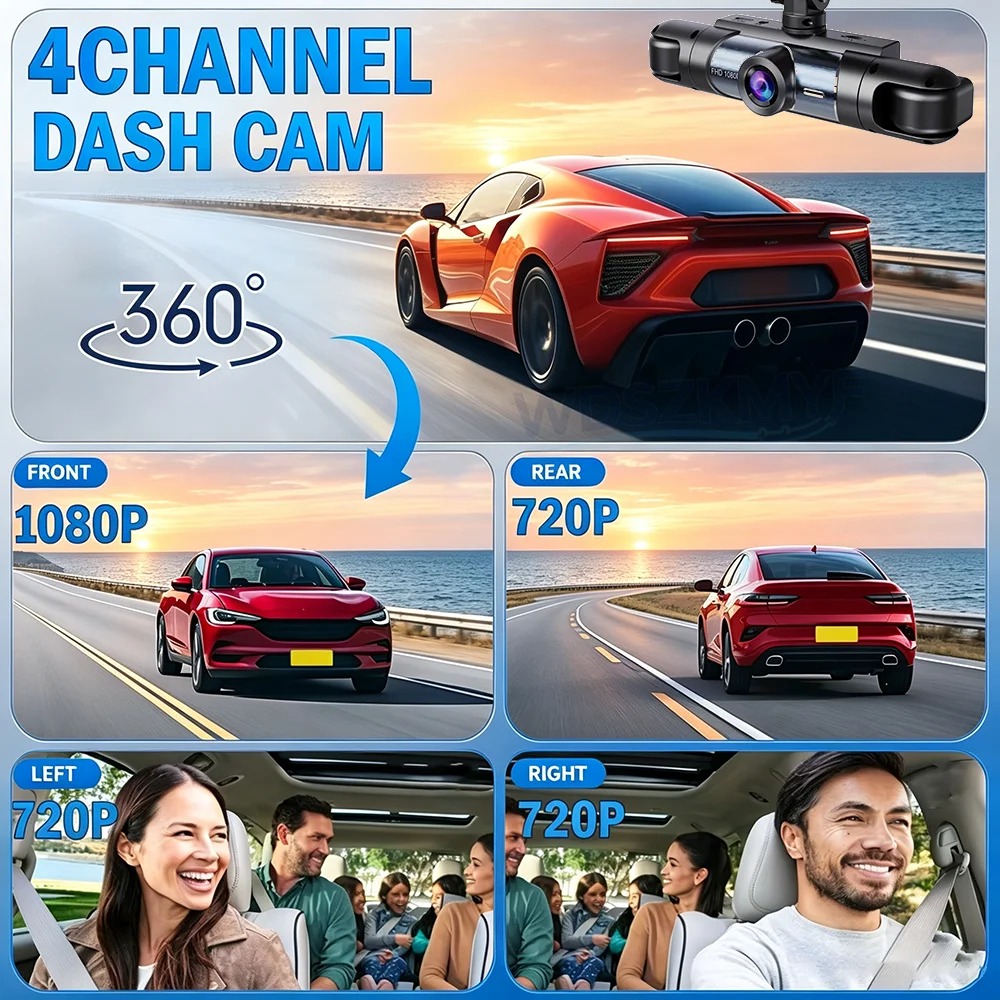 HD 1080P 3/4H 360 °   Caméra d - Panoramic Dash Cam 360 avis et prix