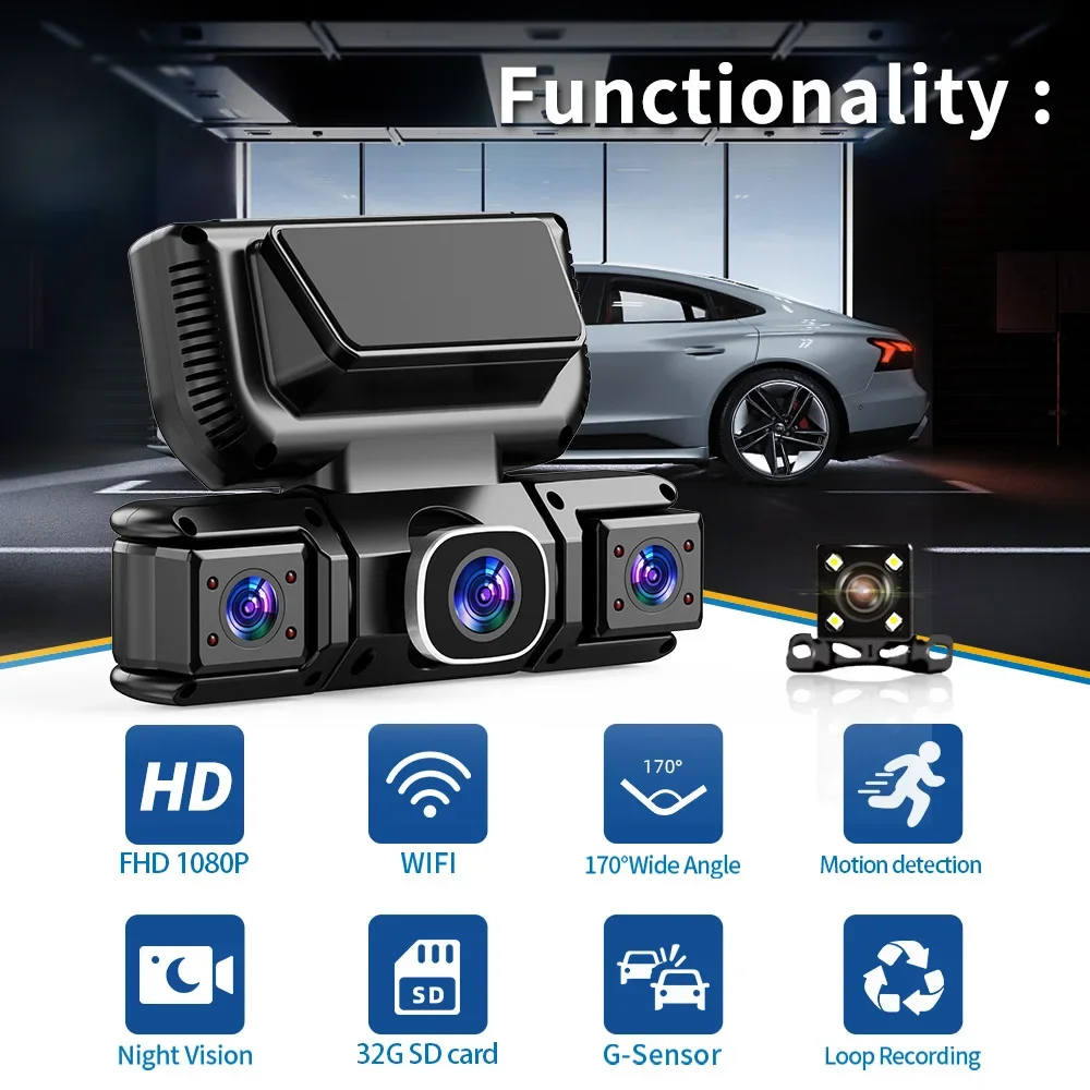 Caméra de recul 360 degrés 4 c - Panoramic Dash Cam 360 avis et prix